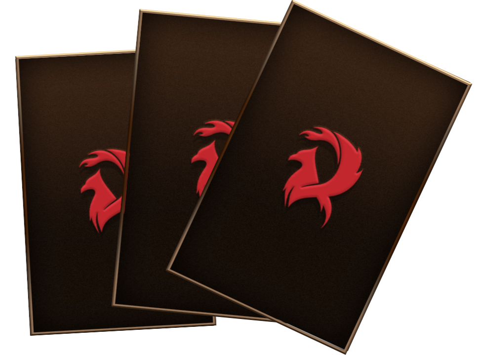 Three cards